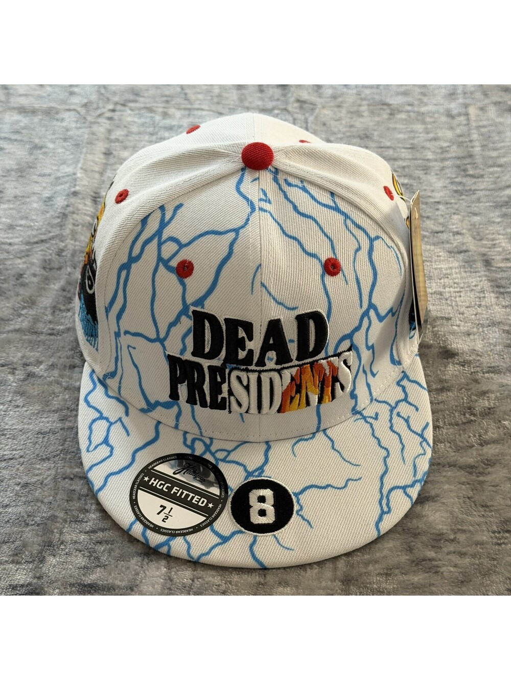 Dead Presidents Headgear Classics Fire & Brimstone Fitted Hat White Size 7 1/2